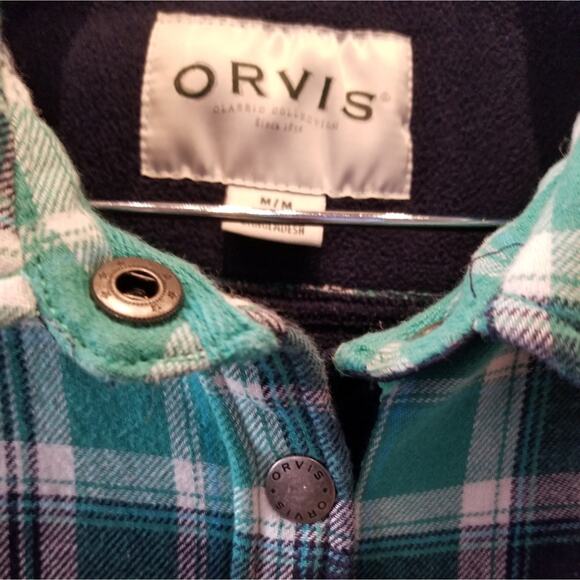 Orvis Green Blue Plaid Check Shacket Jacket Cotton jacket, Cizy and Warm Size M - Picture 8 of 14